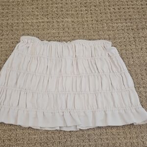 Frankie's Bikinis Cream Mini Skirt